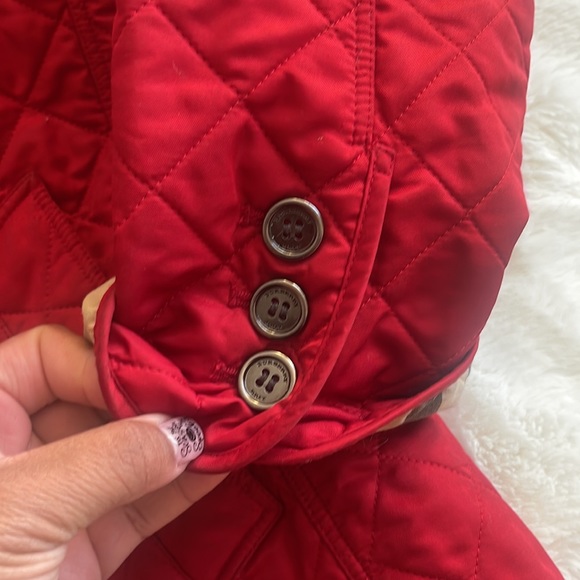 Red size small Burberry Quiles coat - Picture 5 of 8
